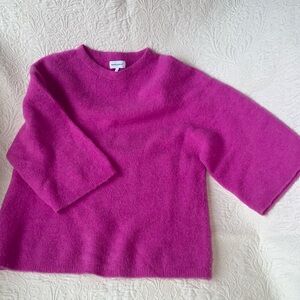 Vibrant Pink Crew Neck Sweater